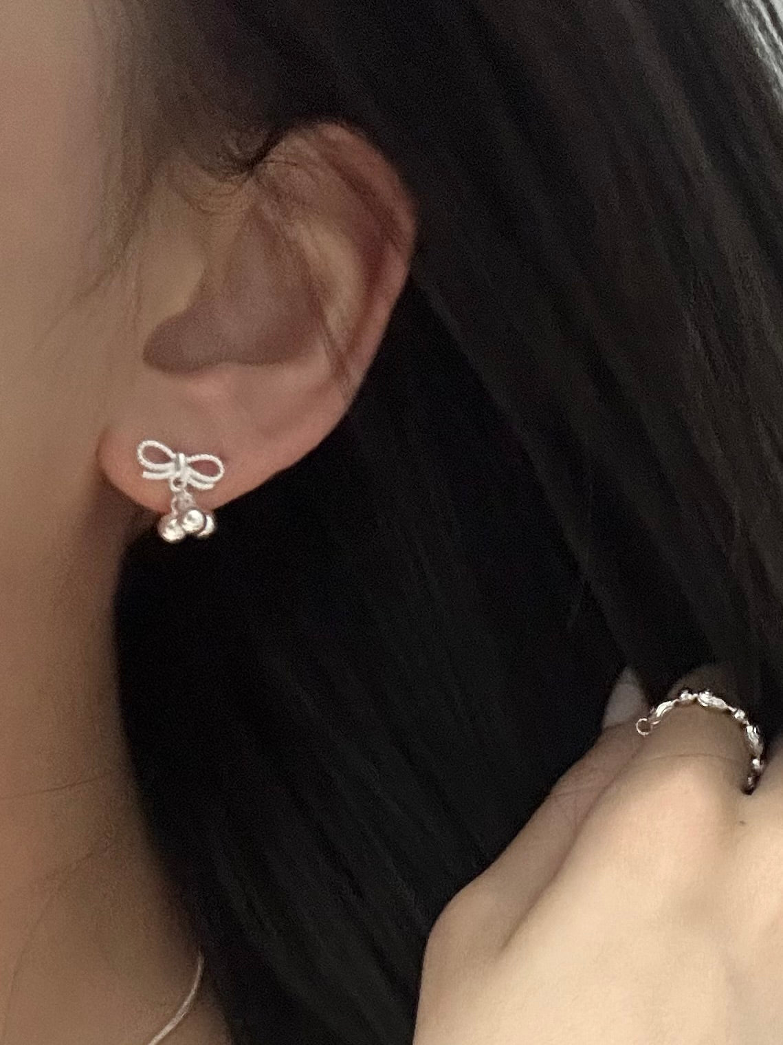 Bow Grape Earrings